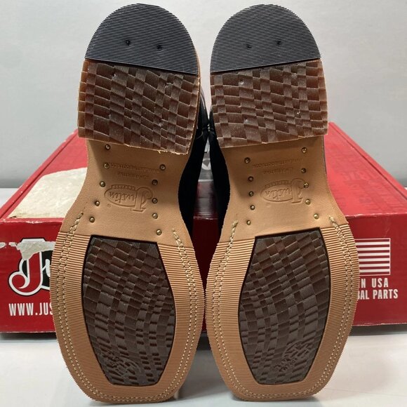 NEW JUSTIN Lori 11" Cowhide Boots – Women’s Size 12 – Royal Black – New - Picture 4 of 13